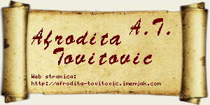 Afrodita Tovitović vizit kartica